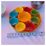 Vintage Texas Ware Bowl, Colorful Serving Dishes, Mixing Bowl