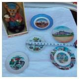 Classic Treasures Mailman Bear and Minnesota, South Dakota, Ireland Collector Plates