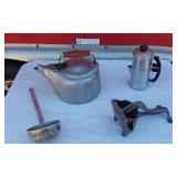 Griswold cast aluminum tea kettle, Wear-Ever Percolator and Others