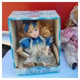 Lot of 4 Porcelain Dolls - 2 Musical