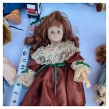 Lot of Porcelain and Other Dolls