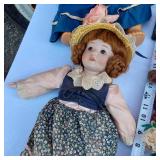 Lot of Porcelain and Other Dolls