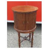 Round End Table with Storage