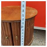 Round End Table with Storage