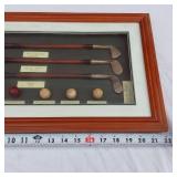 Golf Displays with Replica Vintage Golf Clubs and Balls