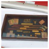 Golf Displays with Replica Vintage Golf Clubs and Balls