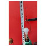 Lot of 3 Different Vintage Table Lamps - Oil Lamp Design, Artsy Green, Colorful Lamp with Brass Like Base