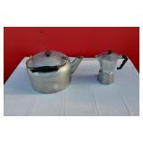 Junior Express Mocha Pot and Aluminum Tea or Coffee Kettle