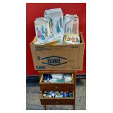 Sewing Table with Drawers of Thread and Other Sewing Supplies, Huge Selection of Sewing patterns
