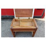 Vintage Wooden Foot Stool With Storage
