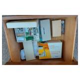 Sewing Machine Table with Sewing Machine and Supplies