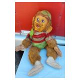 Vintage Stuffed Toys - Monkey, Clown, Bear, Dog