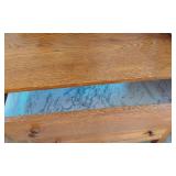 Vintage Mission Style 3 Drawer Dresser with  Swivel Mirror