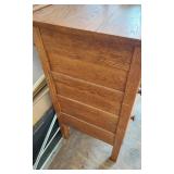 Vintage Mission Style 3 Drawer Dresser with  Swivel Mirror