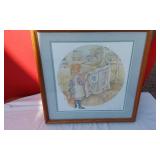 Lot of 3 Limited Edition Signed Barbara Boyer Untiedt Framed Art: Monday Morning, Hollyhock Dolls, Dandelion Time