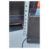 Small TV and Rocketfish Speakers