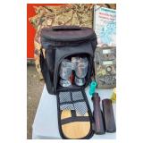 Muskie Fishing Guide, Camo Material, Older Game Camera, Soft Side Cooler with Cups