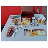 Oil and Acrylic Craft Paints and Brushes