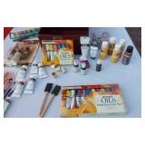 Oil and Acrylic Craft Paints and Brushes