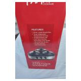 New Parini Triple Appetizer Warmer and Serving Plate Set