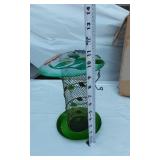 10" Tall Decorative Glass Top Bird Feeder
