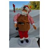 Workshop Santa Claus Animated Figurine with Apron and Tools