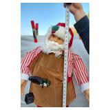 Workshop Santa Claus Animated Figurine with Apron and Tools