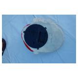 Animated Santa and Mrs. Claus Figures with Santa Face Decoration