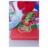 Christmas Decorations and Gift Wrap including Holiday Cards, Ribbons, and Bows