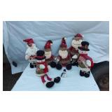 Santa and Snowman Plush Decor