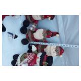 Santa and Snowman Plush Decor
