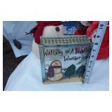 Christmas Decor featuring Snowman, Bear, and Tin Canister