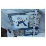 Christmas Decor featuring Snowman, Bear, and Tin Canister