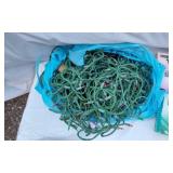 Holiday Lighting and Decorations Lot including Bubble Lights, 100 Green Mini Lights, 100 Purple Mini Lights, and Assorted String Lights