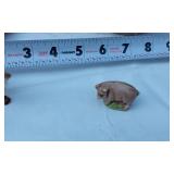 Mill Creek Stoneware Plate, Decorative Pottery Bowl, and Cat and Pig Figurines