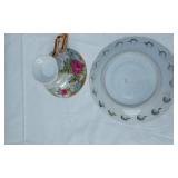 Lot of Vintage Teacups and Saucers including Royal Halsey and Roslyn