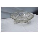 Lot of Glassware and Crystal Items including Bowls and Covered Dish