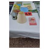 Lot of Miscellaneous Household and Decorative Items including Irish Blessing Wall Hanging, Greeting Cards, and Garden Decor