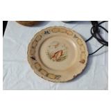 Dolphin Decor Fan, Vintage Plate, Drumsticks, and Other Decorative Items