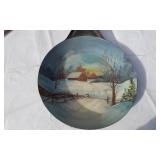 Lake Lillian Farmers Elevator Co. Oil Dust Pan and Hand-Painted Cold Handle Pan