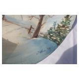 Lake Lillian Farmers Elevator Co. Oil Dust Pan and Hand-Painted Cold Handle Pan