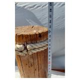 Ceramic Nautical Post with Rope Detailing