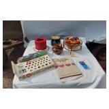 Assorted Craft and Household Items including Teach Yourself to Knit Book, Paint Set, and Home Decor