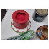 Assorted Craft and Household Items including Teach Yourself to Knit Book, Paint Set, and Home Decor