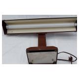 Vintage Desk Lamp with Fluorescent Bulb and Adjustable Head