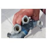 Ceramic Elephant Planter with Yellow and Blue Accents Marked Bavaria