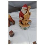 Welcome Sign with Butterfly Design, Santa Figurine, and Assorted Decorative Items