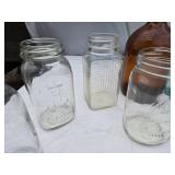 Glass Jars and Bottle Collection including Hi-lex Gallon Jug and Ball Mason Jars