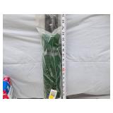 Assorted Household and Craft Items including Reading Glasses, Fabric Roll, Coffee Can, Storage Bags, and More