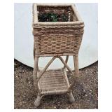 29" Wicker Plant Stand